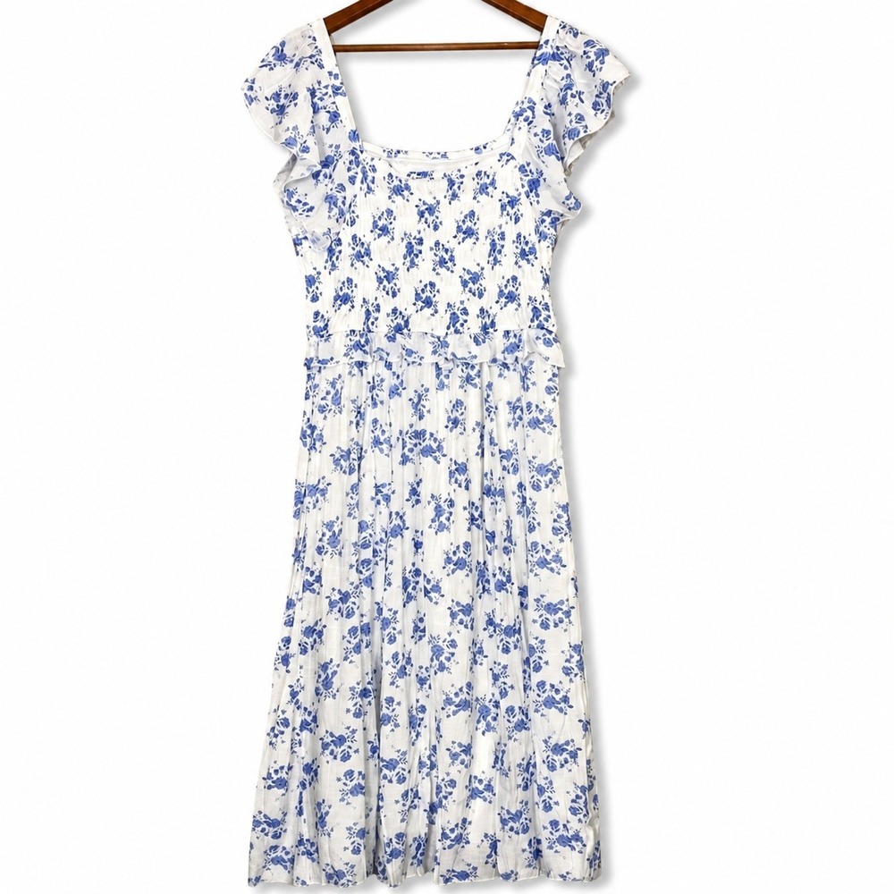 Anthropologie J Gee 1X Maxi Dress Cottagecore Romantic Coquette Feminine Dainty - Picture 4 of 7